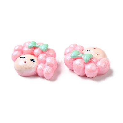 Opaque Resin Cabochons CRES-M017-02H-1