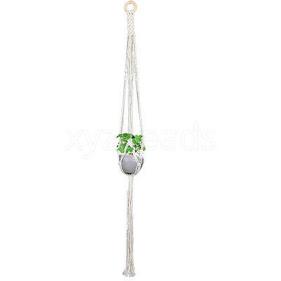 Cotton Macrame Plant Hangers AJEW-WH20072-57A-1