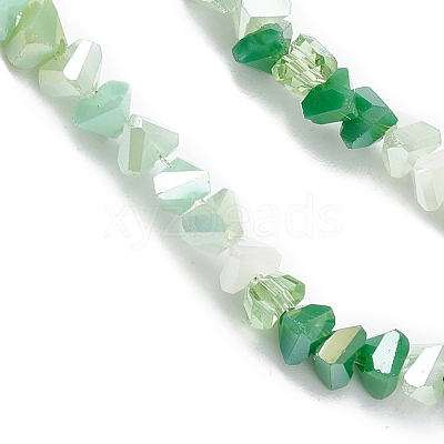 Gradient Color Electroplate Glass Bead Strands GLAA-E042-02B-1