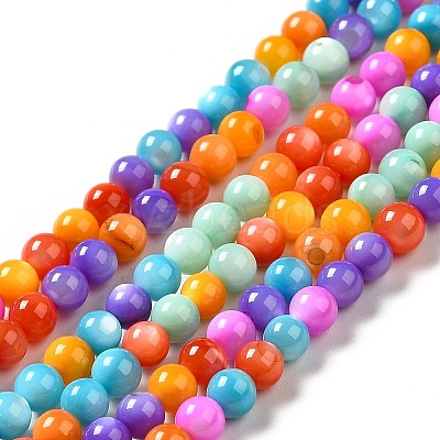 Dyed Natural Freshwater Shell Beads Strands X-SHEL-G014-05C-04-1