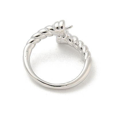 Brass Cup Peg Open Cuff Ring Settings KK-G518-10P-05-1