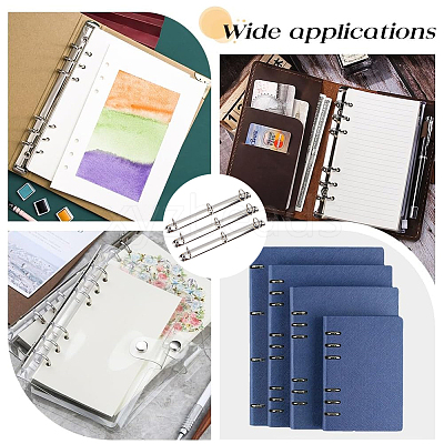 Iron Notebook 3-Ring Loose Leaf Book Binder Hinged Clamp FIND-WH20007-15F-P-1