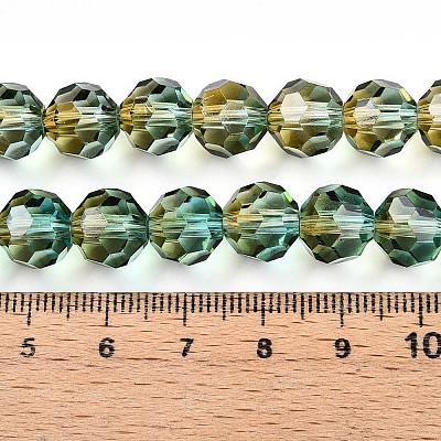 Baking Paint Transparent Glass Beads X1-DGLA-A035-T10mm-A08-1
