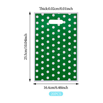 Polka Dot PET Plastic Packing Bags with Die Cut Hole Handle ABAG-TADJ0002-001D-1