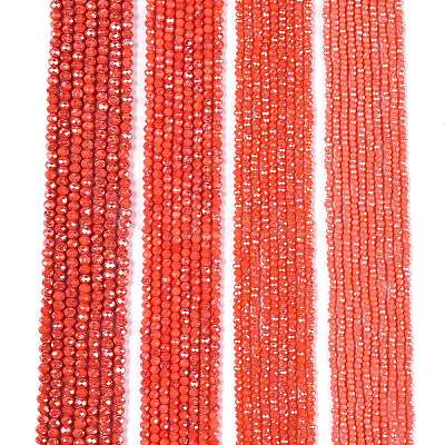 Electroplate Glass Beads Strands EGLA-A044-P1mm-B21-1
