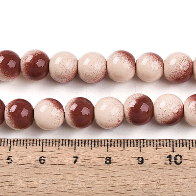 Baking Paint Glass Beads Strands DGLA-N012-10mm-08-1
