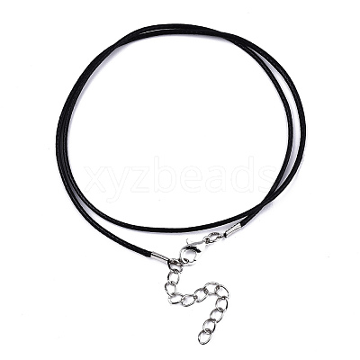 Waxed Cotton Cord Necklace Making MAK-S034-001-1
