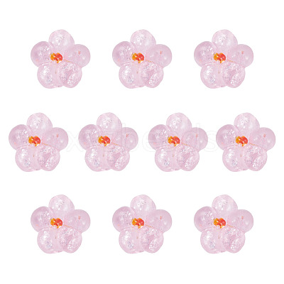 10Pcs Transparent Handmade Bumpy Lampwork Beads LAMP-TADJ0001-48E-1