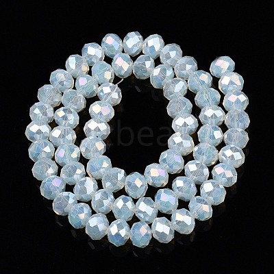 Electroplate Glass Beads Strands X-EGLA-A044-J8mm-B06-1