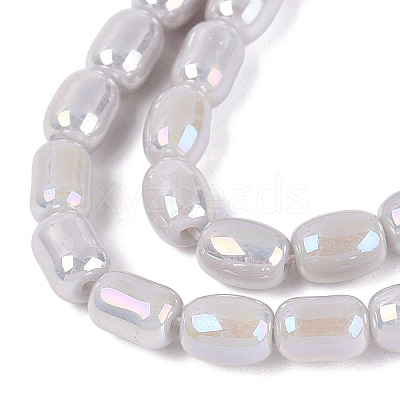 Electroplate Opaque Glass Beads Strands EGLA-Q132-03A-C01-1