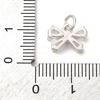 Brass Micro Pave Cubic Zirconia Pendants KK-D378-08S-1
