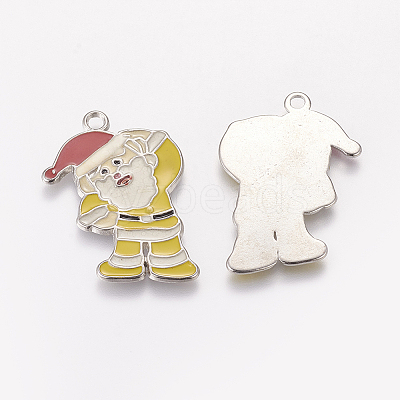 Alloy Enamel Pendants X-EAP017Y-2-1