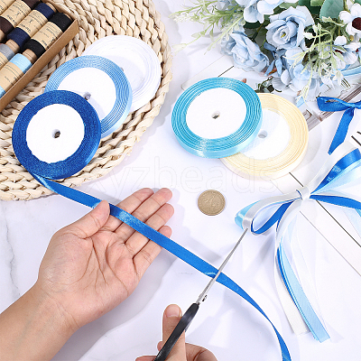 5 Rolls 5 Colors Polyester Ribbon OCOR-CP0001-26A-1