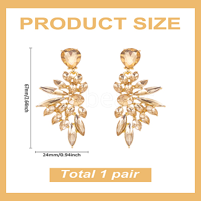 1 Pair Resin Wing Dangle Stud Earrings EJEW-LP0001-23A-1