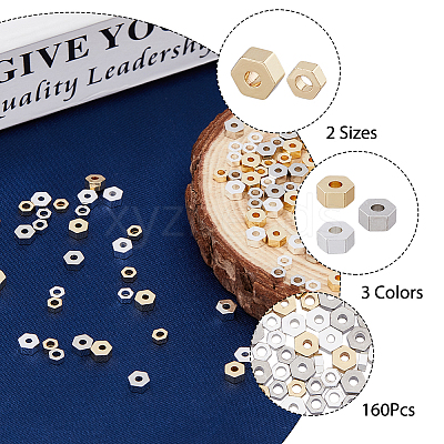 120Pcs 6 Styles Rack Plating Brass Beads KK-FH0006-97-1