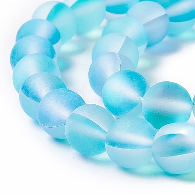 Synthetic Moonstone Beads Strands G-E573-01B-12-1