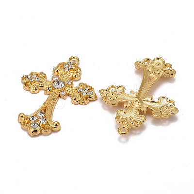 Alloy Rhinestone Cross Big Pendants LS-ALRI-1475-G-NR-1