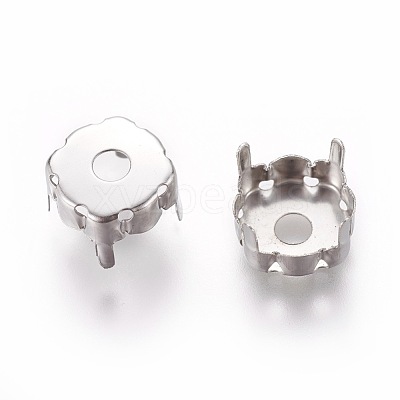 Non-Tarnish 201 Stainless Steel Sew on Prong Settings STAS-L229-03B-1