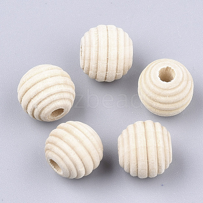 Natural Wood Beads X-WOOD-S053-48-1