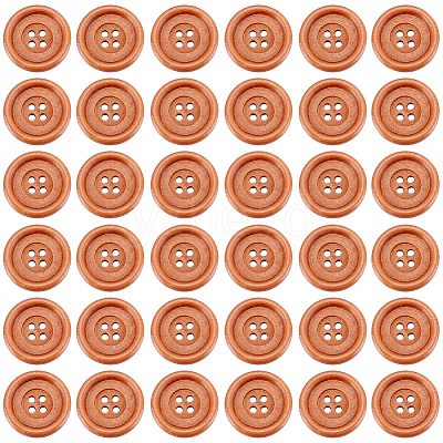 50Pcs Wood Buttons BUTT-GF0004-33-1