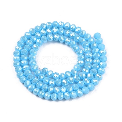 Electroplate Glass Beads Strands EGLA-A044-P3mm-A08-1