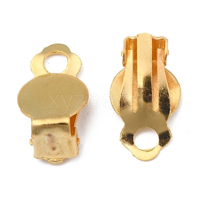 Iron Clip-on Earring Settings IFIN-R204-09G-1