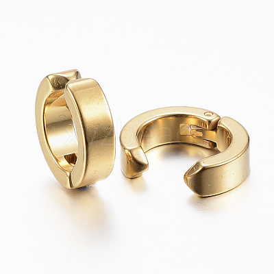 Ion Plating(IP) 304 Stainless Steel Clip-on Earrings EJEW-H351-18G-1