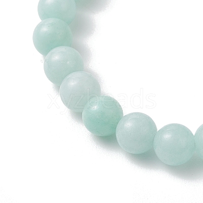 Dyed Natural Malaysia Jade Round Beads Stretch Bracelets for Women Men BJEW-JB13441-1
