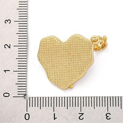 Brass Enamel Pendants KK-S502-09G-A-1