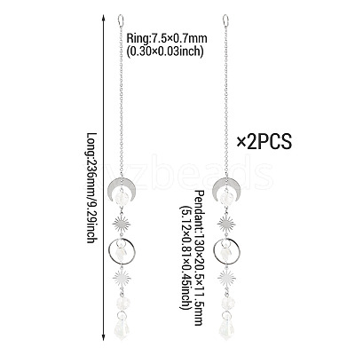 Glass Hanging Suncatchers HJEW-TADJ0005-1