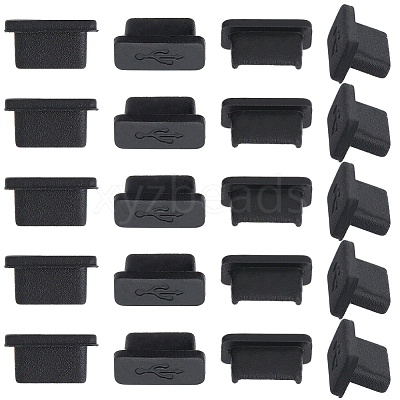 50Pcs TPU Mobile Anti-Dust Plugs FIND-SC0022-46B-1
