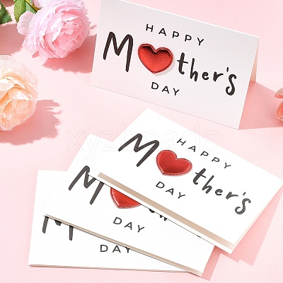 4Pcs Kraft Paper Greeting Cards AJEW-FS0001-30D-1