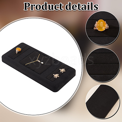 Microfiber Rings & Necklace & Earrings Display Stand ODIS-WH0002-85-1