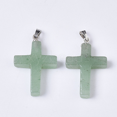 Natural Green Aventurine Pendants G-S358-001D-1