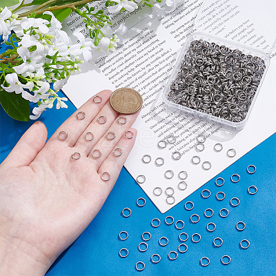 500Pcs Non-Tarnish 304 Stainless Steel Split Rings STAS-UN0065-26P-03-1
