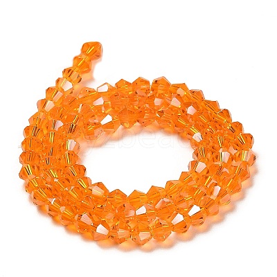 Transparent Electroplate Glass Beads Strands EGLA-A039-T4mm-B23-1