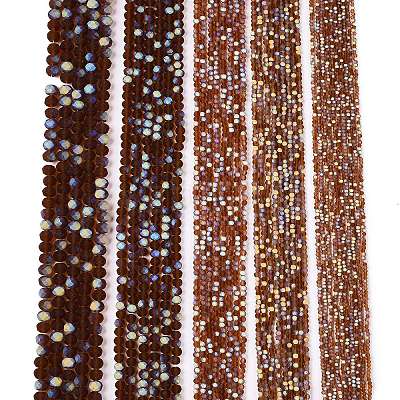 Transparent Glass Beads Strands EGLA-A044-T3mm-MB02-1