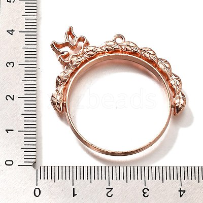 Alloy Open Back Bezel Pendants PALLOY-I223-03RG-1