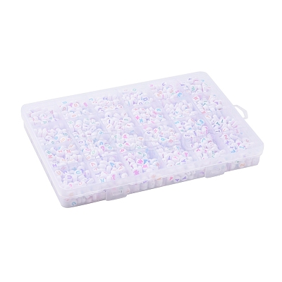 Alphabet Acrylic Beads OACR-X0006-21-1