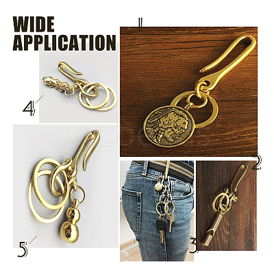 Brass Swiveling U-Hook KK-PH0001-42G-1