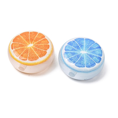 Printed Opaque Acrylic Flat Round with Fruit AC-CBAE647-14B-1