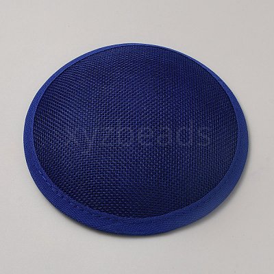Imitation Hemp Round Fascinator Hat Base for Millinery AJEW-WH0472-45A-05-1
