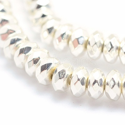 Electroplate Non-magnetic Synthetic Hematite Beads Strands G-L485-06D-S-1