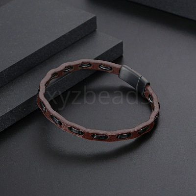 Leather Cord Bracelets for Men WG751FF-01-1