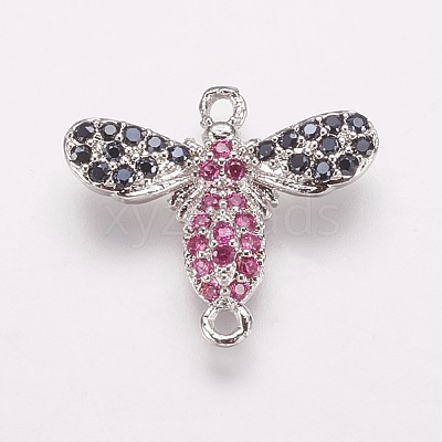 Brass Cubic Zirconia Links ZIRC-K070-03-C01-1