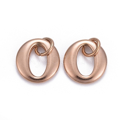 304 Stainless Steel Charms STAS-L218-12RG-1