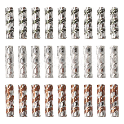 30Pcs 3 Colors Rack Plating Aluminum Beads ALUM-TA0001-04-1