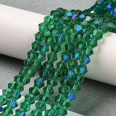 Transparent Electroplate Glass Beads Strands LS-EGLA-A039-T4mm-L10-1