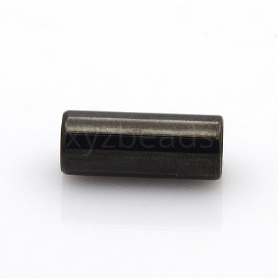 304 Stainless Steel Smooth Surface Magnetic Clasps with Glue-in Ends Fit 5mm Cords STAS-O042-B-15-1