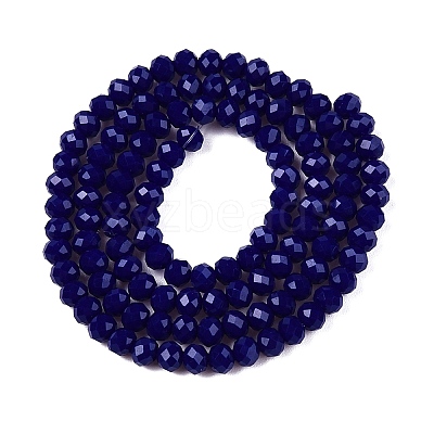 Opaque Solid Color Imitation Jade Glass Beads Strands EGLA-A044-P3mm-D07-1